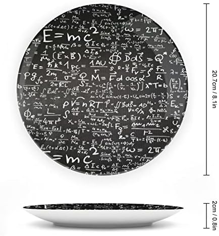 Математика за хемија за физика и формули Декоративна чинија тркалезна керамичка плоча коска Кина плоча со приказ за свадбени декор