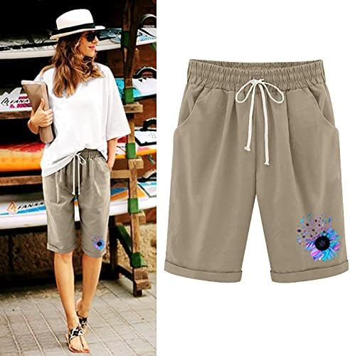 Miashui плус големина момче шорцеви долна облека за жени жени летни памучни панталони со високи половини, плус шорцеви со шорцеви