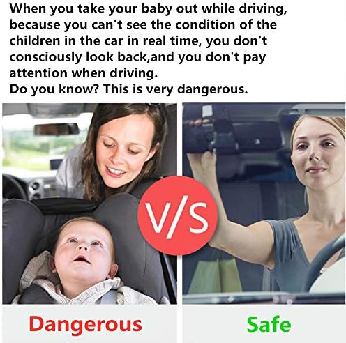 Бебе огледало за бебе за автомобил Премиум Огледало за безбедност на деца за задниот поглед на автомобилот, јасен поглед Бебето огледало на новороденче задното се?
