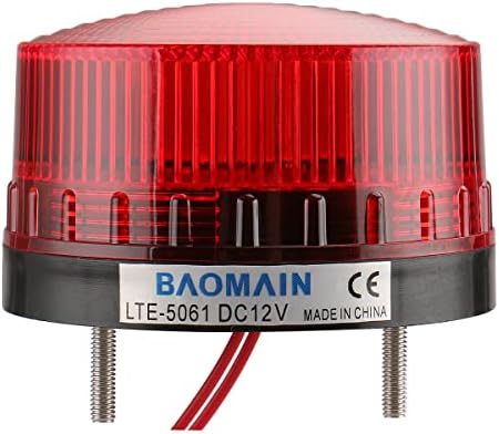 Индустриски сигнал за индустриски сигнал Трепка за предупредување LTE-5061 Тркалезна црвена DC 12V Предупредувачка светло