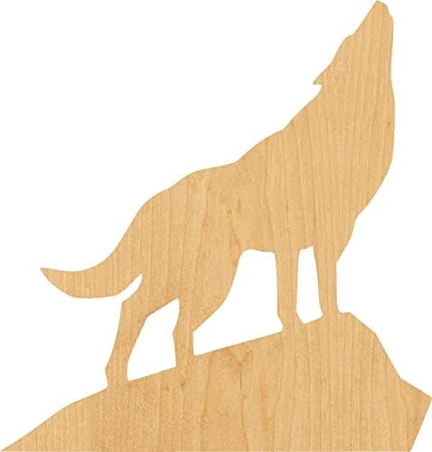 Волкот v2 Ласерски Отсечени Дрво Облик Занаетчиство Снабдување edlcy-Doodcraft Cutout