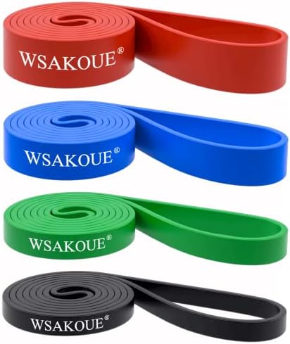 Wsakoue Повлечете ги бендовите за помош, лентите за отпор поставени за мажи и жени, бендови за вежбање, тренинзи за вежбање, истегнување на телото,