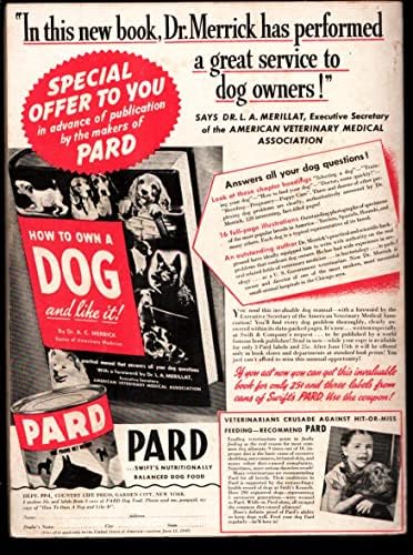 Популарни Миленичиња 1 5/1940-1-ви број-Кучиња На Војна-Борба Против Петел-јужните Држави педигре-КОА вклучени-ВФ