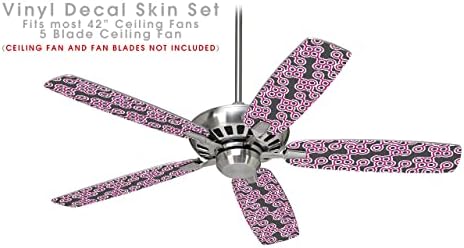 Llocknodes 02 Hot Pink - Комплет за кожа на вентилаторот на таванот одговара на повеќето вентилатори од 42 инчи