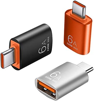 Creforkial USB C до USB адаптер 10Gbps 3 Пакет Тип Ц до USB 3.1 Поддршка за адаптер Супербрзична синхронизација на податоци и брзо