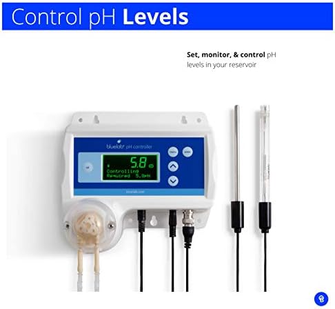 Bluelab CONTPH Ph Контролер Со Мониторинг и Дозирање Во Вода Дигитален Метар За Хидропонски Систем, 1, Бела &засилувач; Општа