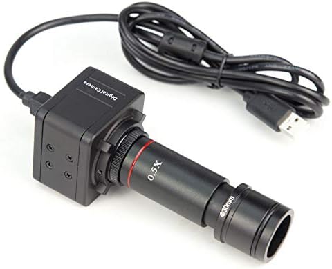 Jkcha SRATE Бренд 5.0 MP HD Микроскоп USB Дигитален Електронски Окулар Со C-Mount 0.5 X Окулар Адаптер 23.2 mm 30mm 30.5 mm Реле Леќа