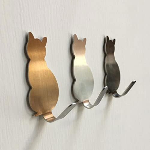 Зекегг куки за висина на само-лепете ја решетката за складирање на мачки за мачки, погоден за закачалки за бања и кујна, закачалки за