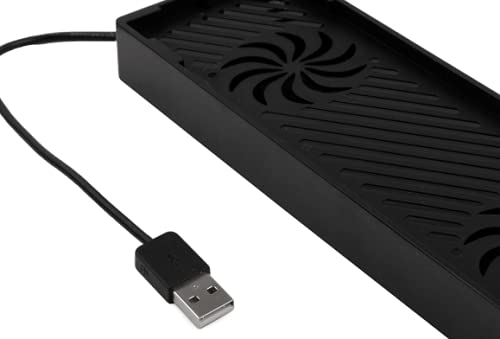 РЕЈТИД Двојно Ладење Вентилатор/Стојат Компатибилен Со Xbox One X Вклучувајќи БЛИЗНАК USB Центар Тенок Комбо
