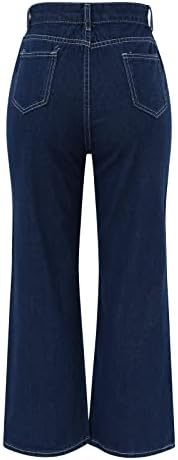 Баги широки фармерки, потресени женски плус големина опуштена вклопена права нозе Jeanан момчиња фармерки копче y2k мама фармерки