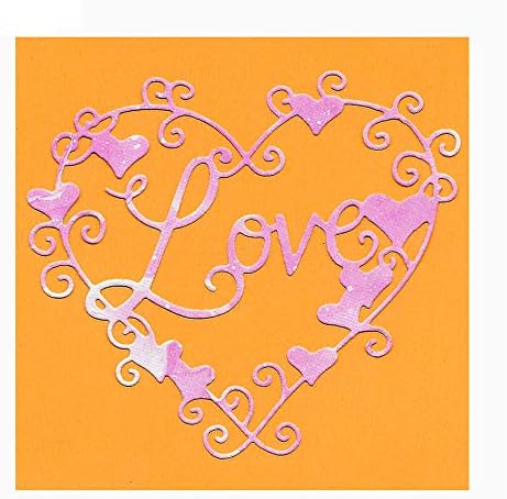 Love Chart Letter Cutting Dies, метален јаглероден челик Die Cut за картички за хартија од албуми со DIY, правејќи декоративни занаети што втиснуваат