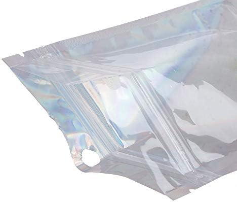 ЕОРТА 100 Парчиња Торбичка Од Алуминиумска Фолија Пластични Кеси За Пакување Самозапечатете Ласерски Патент Кеси Контејнер За