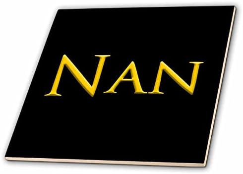 3дроуз Нан, заедничко женско име Во Америка. Жолта на црн подарок за девојка-Плочки