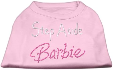 Mirage Pet Products 12-инчен чекор настрана кошула за печатење на Барби за домашни миленици, средна, светло розова