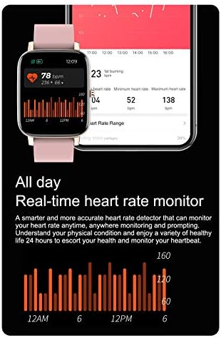 NW Handa Smart Watch For Men Women, Fitness Tracker 1.69 Смарт часовник на екранот на допир со срцев притисок на крвен притисок