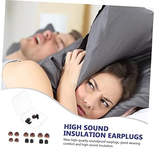 Doitool 1 поставен звук уво удобно домашно изолирање на бучава, намалување на звукот на звукот за ушите за спиење за спиење против шумски приклучоци,