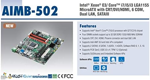 3-Ти Генерал Intel® Xeon® E3/ Core i7/i5/i3 Lga1155 MicroATX Со Q77/C216, CRT/DVI/HDMI, 6 COM, Dual LAN, SATAIII