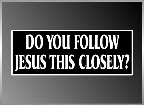 Налепница Лудило | Дали Го Следите Исус Оваа Внимателно Возење Сообраќај Задната Врата Смешни Браник Налепница Налепница 3x8