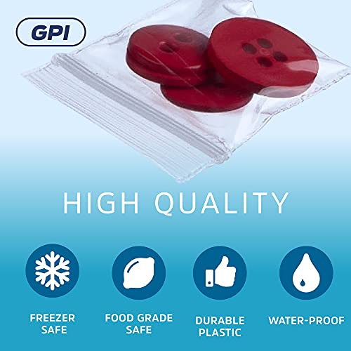 GPI пакет од 500-1 x 1 дебели, чисти пластични накит поштенски кеси, заштитени силни и издржливи поли-торбички со ревидлива поштенска