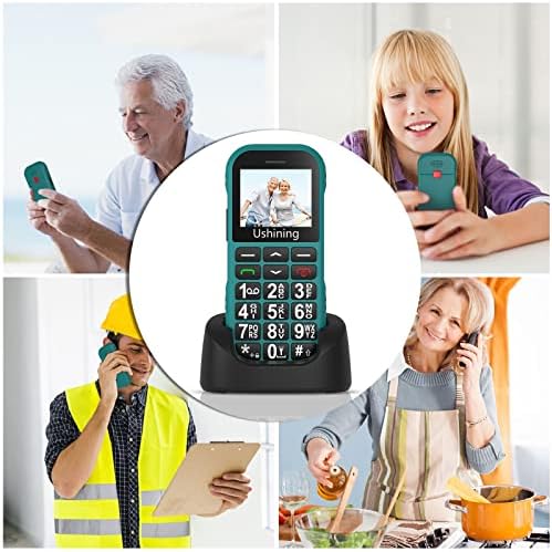 USHINING 4G LTE Отклучен Висок Мобилен Телефон 1800mah Тип На Батерија - C Полнач Постари Функција Телефон СОС Повикувајќи Основен Телефон