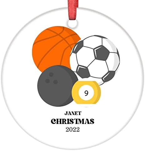 Билијард Божиќни украси за новогодишни украси за новогодишни украси Билијард Керамички круг Персонализирани Божиќни украси 2022 КОНДЕНСКИ