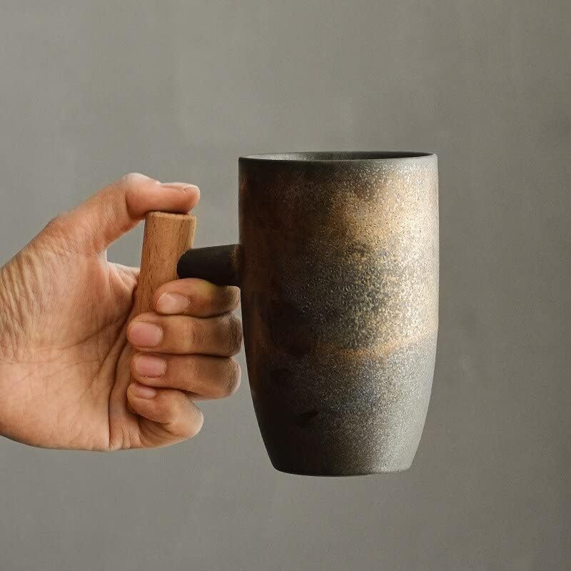 Мади Кеј Дизајнира Ретро керамичка чаша шолја за кафе креативна едноставна каменина керамичка канцеларија чаша За вода Јапонска