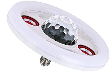 Паметни домашни светла, светло за плакнење на таванот од 10 инчи LED сино-заб со таванот со далечински управувач, RGB боја се менува со двојна звучна диско топка за роде?