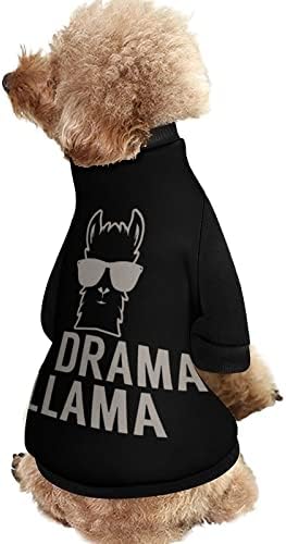 Смешностари без драма лама печати маичка за домашно милениче со џемпери за пулвер за кучиња мачка со дизајн