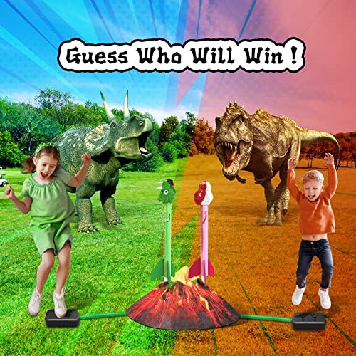 Dino Blasters, Toys Rocket Lauch за деца - Надворешни играчки за момчиња и девојчиња, подарок за роденден, интерактивни играчки