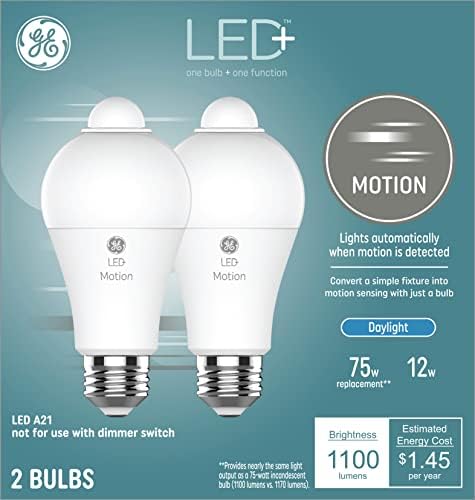 GE LED+ Сензор ЗА Движење LED Сијалица Пакет, PAR38 Движење Светилки &засилувач; А21 Движења Светилки, Топло Бело/Дневна Светлина