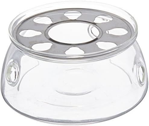 Uniware® стаклени чајници од 6 инчи потопло со метална послужавник и кутија во боја