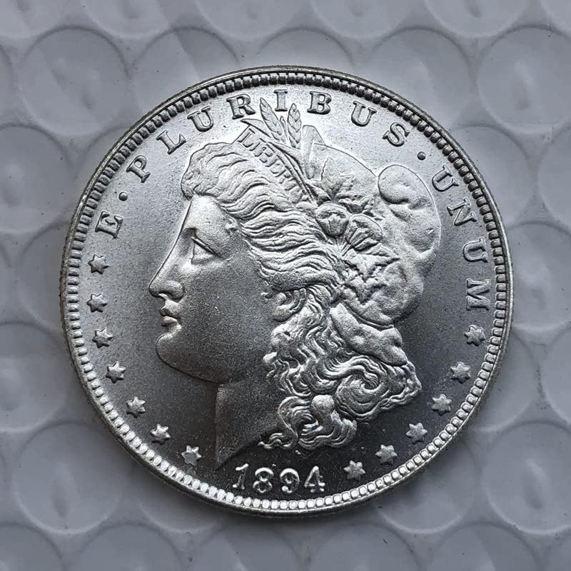1894 ИЗДАНИЕ Американски Морган Монета Сребрен Долар Месинг Сребрена Позлатени Антички Ракотворби Странски Комеморативни Монети