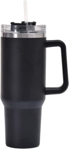 40 мл тамблер со рачка нерѓосувачки челик чаши со слама и капак едноставен модерен кафе патување кригла изолирани кригла за мама&засилувач;