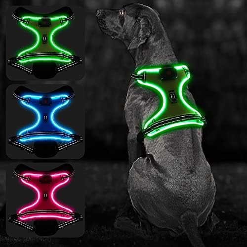 Bpawser ја осветли прицврстувачот на кучиња без влечење предводена кучиња со рачка за полнење на светло кучиња, прицврстувач на кучиња