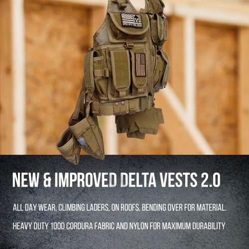 SF-18 Delta Tactical Vest Tool Belt, повеќе торбички, лесни и издржливи, елек за работа за дисперзија на тежина