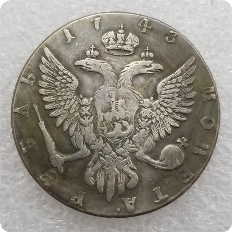 Антички занаети Русија 1743 Странски комеморативен монета сребро долар