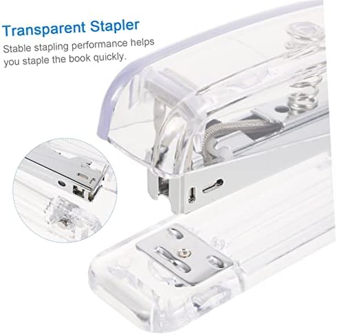 Хапинарна 1 парчиња транспарентна степлерска рака Степлер алатки за украсување Степлери за биро за тешки новини новини за степлер