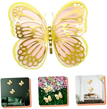 Тојвијан 4 парчиња 3Д Шупливи Налепници За Венчавки Со Пеперутки Украсување Торта Налепници За Девојки Пеперутки За Занаети Украсни