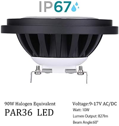 Arrownine PAR36 LED сијалица за пејзаж, 9-17V AC/DC отпорен на вода рејтинг IP67 за пејзаж осветлување на отворено светло светло