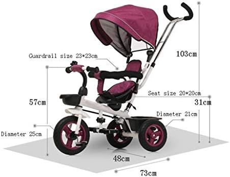 Детски трицикл велосипед со трицикл 1-3 години шетач за бебиња 2-6 бебе новороденче 3 тркало дете