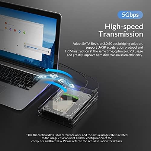 LLAMN Транспарентен 3.5 HDD Комплет за 2.5/3.5 SSD Hdd Кутија Хард Диск Случај SATA НА USB3. 0 Hdd Докинг Станица Поддршка 16tb