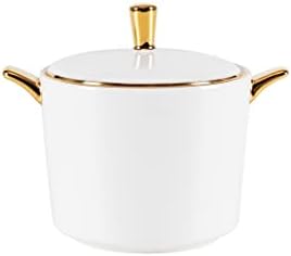 Амелис 15 парче порцелански чај постави луксузен чај од британски стил со златен трим чајник, модерен дизајн, замрзнато дно за специјални