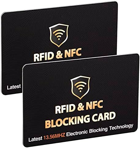 Saitech IT RFID блокирање картички, 2 пакувања една картичка ја штити целата чанта за паричник за мажи и жени, безконтактна банкарска дебитна