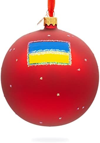 Украински божиќен украс на украинските стаклени топка 4 инчи