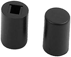 X-gree 10pcs, во форма на тактилни копчиња во форма на тактилно опфаќа заштитник црно за 8,5x8.5mm 7x7mm 8x8mm 5.8x5.8mm тактички