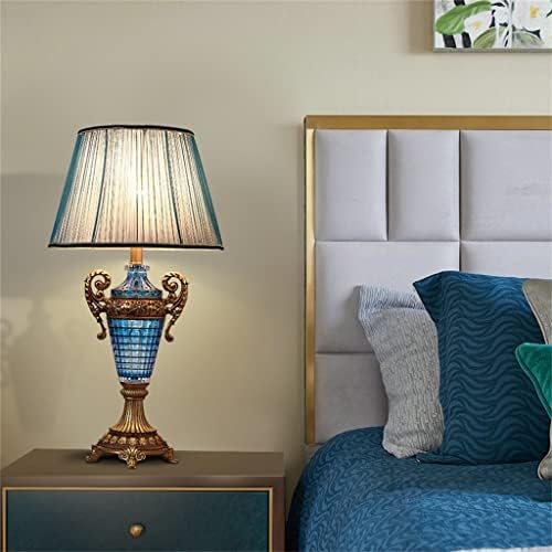 Стекнете ретро европски стил табела стаклена смола Декоративна ламба за креветчиња за ламба за декоративно осветлување