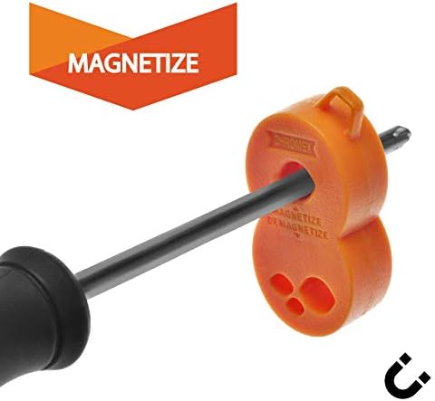 Алатка за демагнетизатор за магнетизатор за шрафцигери и битови со кука за карабинер за приврзоци или јамки на ременот