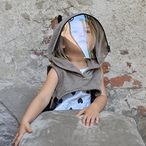 Детето целосна заштитна чиста капаче за носење со качулка со капаци од прашина, деца што дишат еднократно отстранливи капачиња