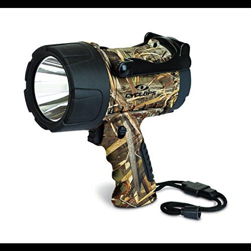 Cyclops 350 LEMES LED три-режим на осветлување Рачен водоотпорен водоотпорен Realtree Max-5 Camo Spotlight напојува со 3 АА батерија