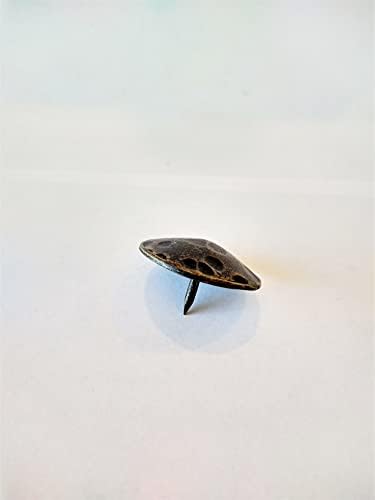 Декоративни нокти од железо клаво, 25 парчиња 1 ½ ”инчи зачукувана кована завршница за дрво на отворено, старо запад или рустикален